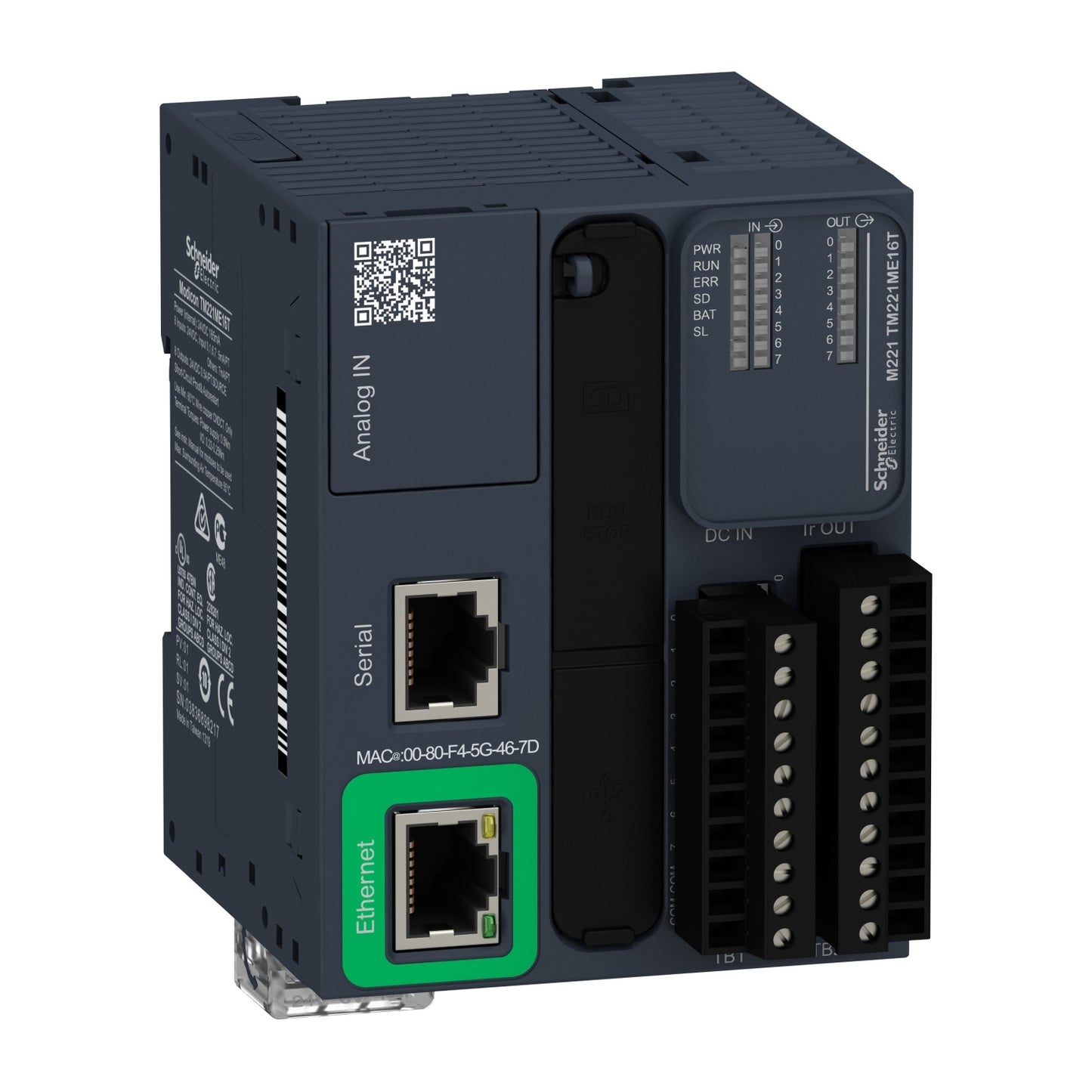 Controlador Lógico Modicon 221 - 24VDC E/S 16 - Ethernet - TM221ME16T - SCHNEIDER