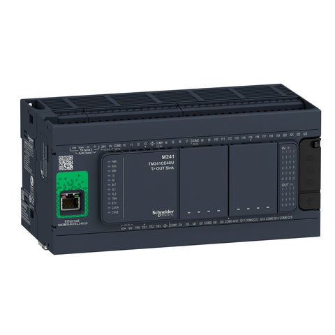 Controlador Lógico Modicon M241 - 110-240VAC - E/S40 - Ethernet + 2 Serie - TM241CE40R - SCHNEIDER