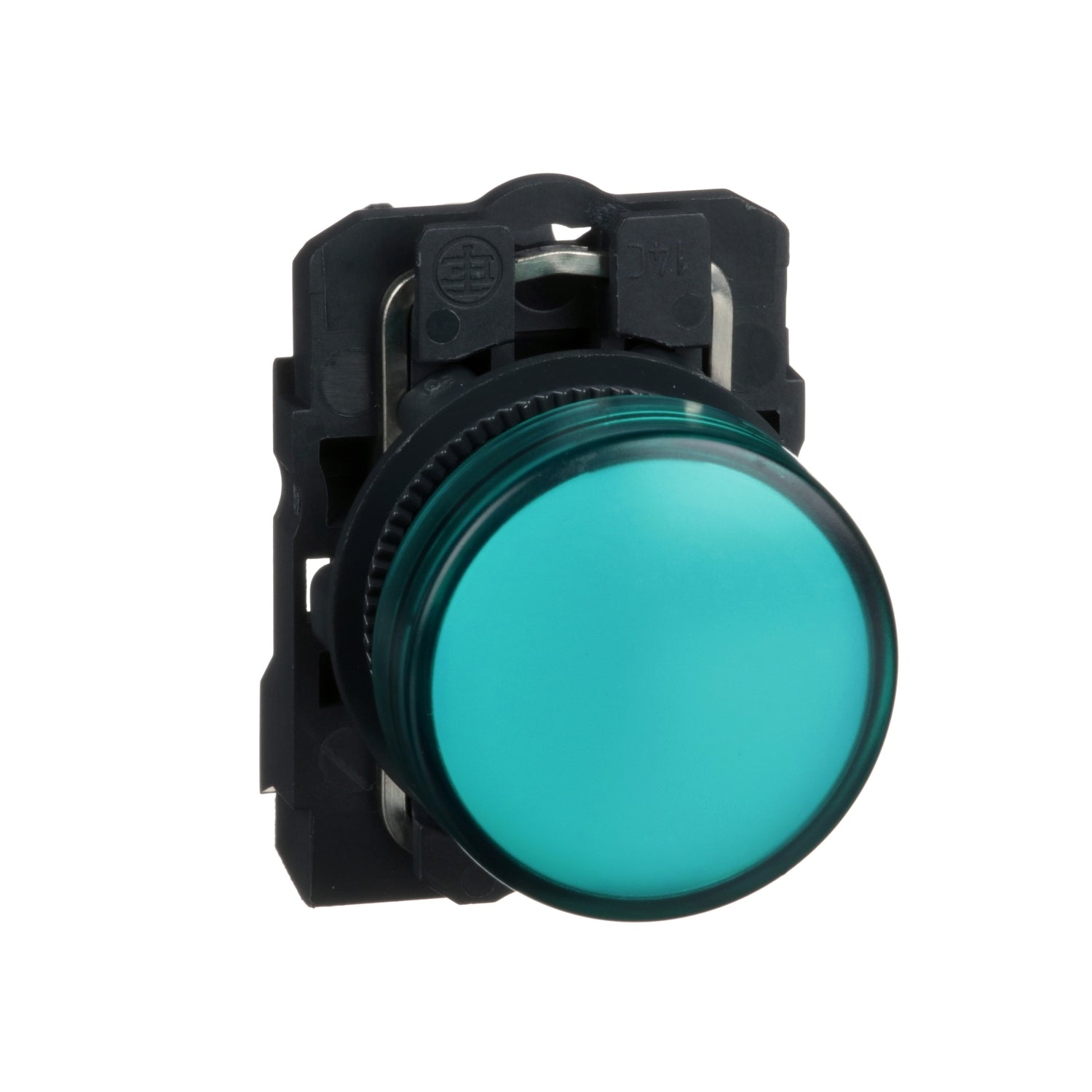 Piloto de Señalización con LED Verde, de Marca Schneider Electric de Serie Harmony XB5 (XB5AVG3) con ø22m de Montaje, Cuerpo Plástico, Alimentación 110-120VAC.