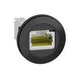 Conector RJ45 para Ethernet de Color Negro, de Marca Schneider Electric de Serie Harmony XB5 (XB5PRJ45) con ø22m de Montaje, Cuerpo Plástico.