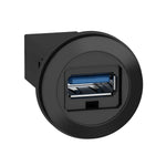 Conector USB 3.0 tipo A-A de Color Negro, de Marca Schneider Electric de Serie Harmony XB5 (XB5PUSB3) con ø22m de Montaje, Cuerpo Plástico.