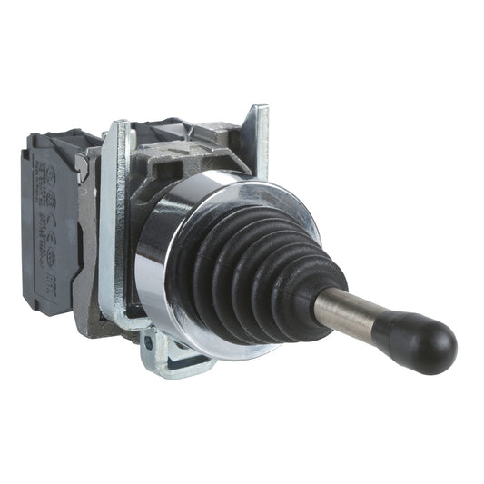 Joystick Controlador de 2 Posiciones 1 Contacto NA por Dirreción y Retorno al Cero de Marca Schneider Electric de Serie Harmony XB4 (XD4PA22). ø22mm de Montaje. 