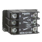 Bloque de Contacto NC + 2NA. Accesorio para Mando de Tecle XAC-A de Marca Schneider Electric (XENG1191).