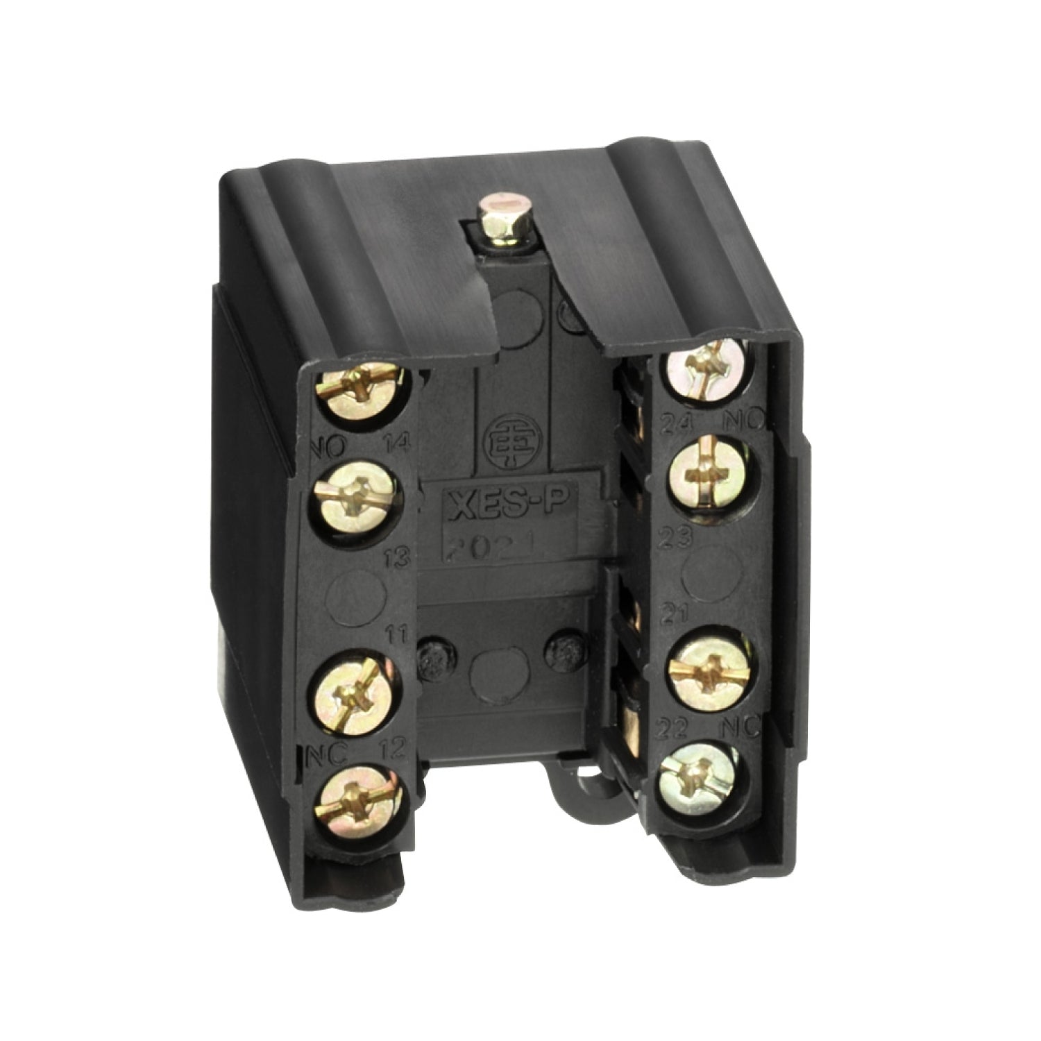 Contacto de Ruptura Bruca Simultánea NC+NA de Marca Schneider Electric de Serie OsiSense XC (XESP2021). Es Compatible con XCKM1, XCKS1, XCKJ1.