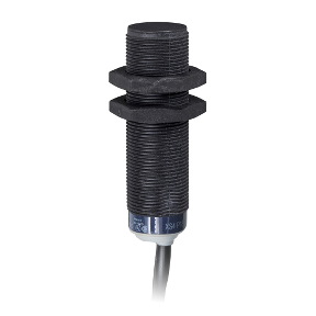 Sensor de Proximidad Inductivo de Marca Schneider Electric de Serie OsiSense XS (XS4P18PA370) con Diseño Cilindrico ø18mm, Material Plástico, Grado de Protección IP68. Tipo de Salida PNP. Precableado con cable de 2mts. Técnica de cableado 3 hilos. Alimentación 12-48VDC y Frecuencia máxima 2000Hz.