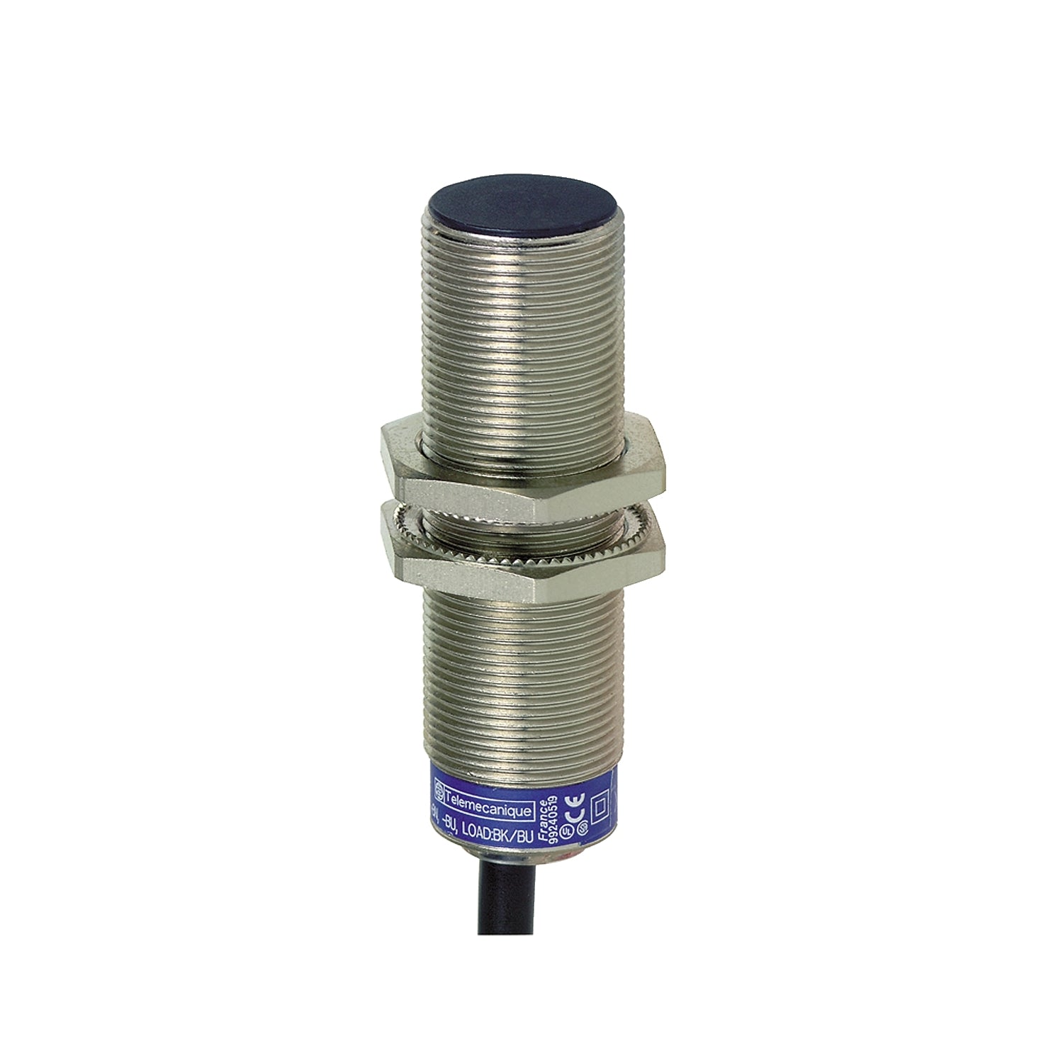 Sensor de Proximidad Inductivo de Marca Schneider Electric de Serie OsiSense XS (XS618B1PAL2) con Diseño Cilindrico ø18mm, Material Metálico, Grado de Protección IP68. Tipo de Salida PNP. Precableado con cable de 2mts. Técnica de cableado 3 hilos. Alimentación 12-24 VDC y Frecuencia máxima 2000Hz. 
