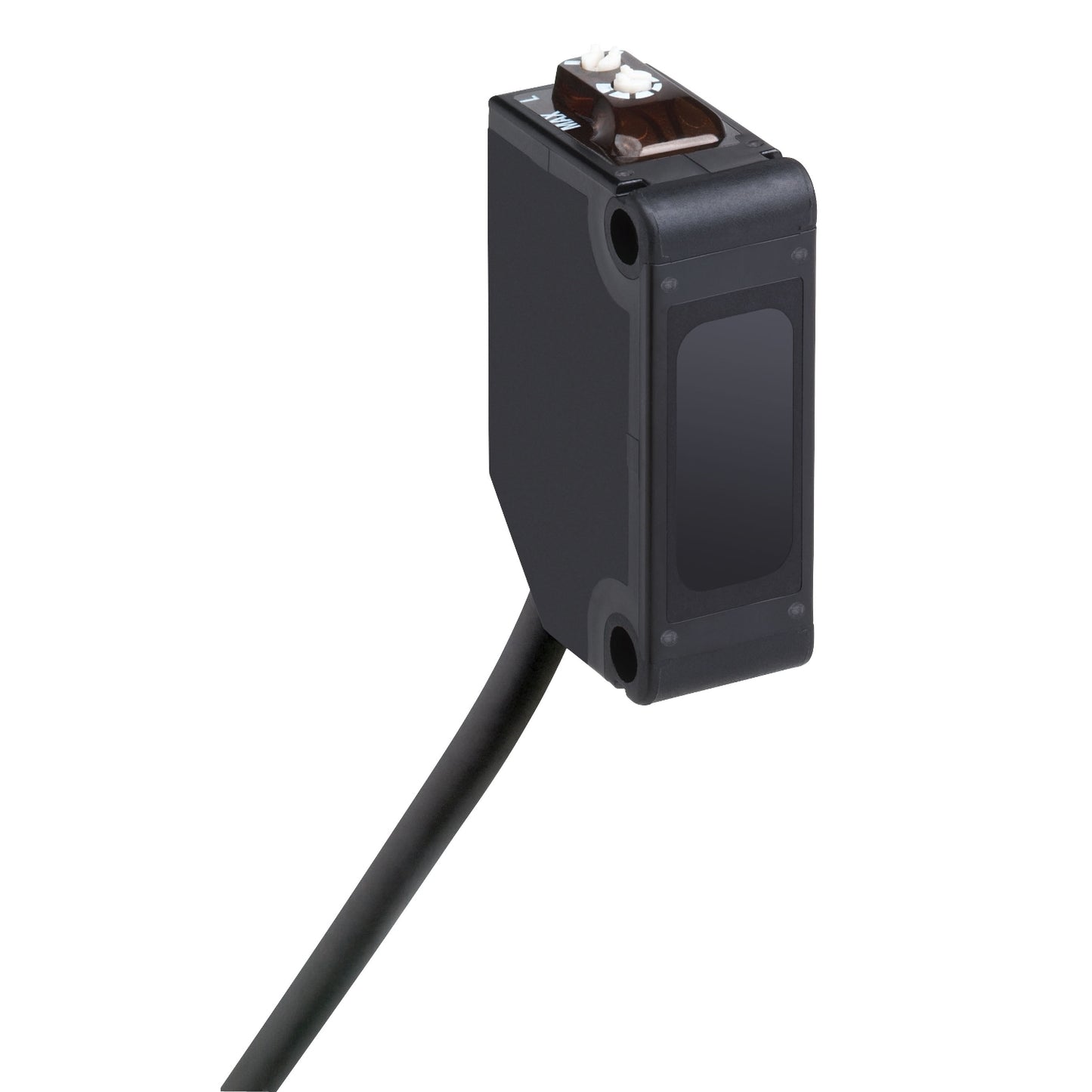 Sensor Fotoeléctrico para Detección de Materiales Transparentes de Marca Schneider Electric de Serie OsiSense XU (XUMTAPCNL2) con Diseño Miniatura  31x20mm, Material Plástico, Grado de Protección IP67. Tipo de Salida Digital PNP. Es Precableado con cable de 2mts. Técnica de cableado 3 hilos. Alimentación 12-24VDC/VAC y Frecuencia máxima 1000Hz.