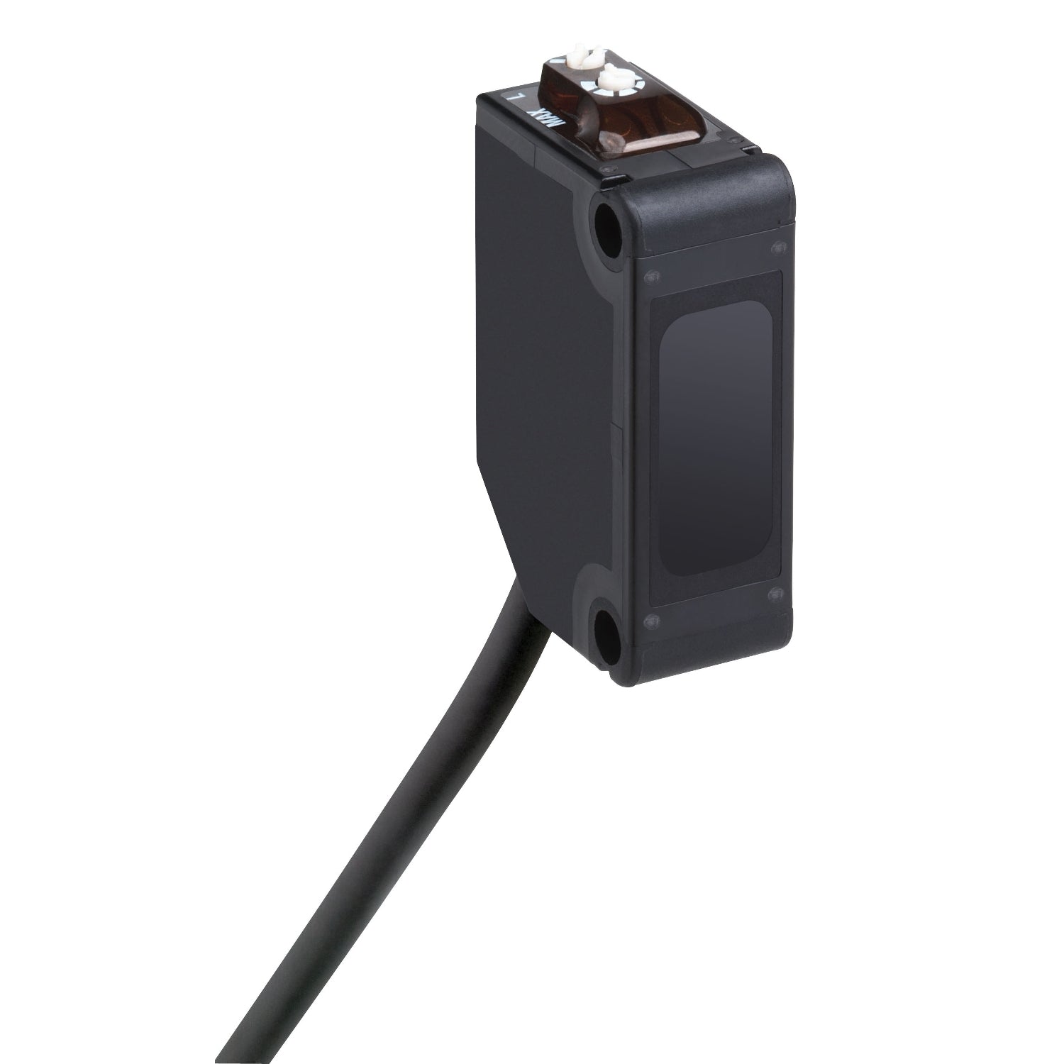 Sensor Fotoeléctrico para Detección de Materiales Transparentes de Marca Schneider Electric de Serie OsiSense XU (XUMTAPCNL2) con Diseño Miniatura  31x20mm, Material Plástico, Grado de Protección IP67. Tipo de Salida Digital PNP. Es Precableado con cable de 2mts. Técnica de cableado 3 hilos. Alimentación 12-24VDC/VAC y Frecuencia máxima 1000Hz.