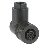 Conector OsiSense - M12 - 4 pines Hembra - Rosca plástica - Angular - XZCC12FCP40B - Schneider