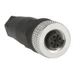 Conector OsiSense - M12 - 4 pines Hembra - Rosca metálica - Recto - XZCC12FDM40B - Schneider