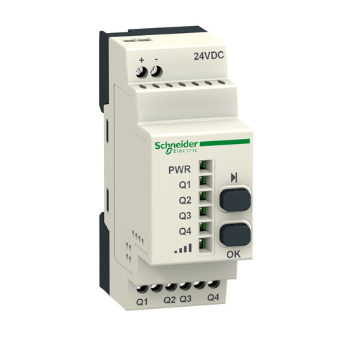 Relé Programable de 4PNP Monoestable de Marca Schneider Electric (ZBRRD) de 2 Botones, 6 Indicadores LED y Alimentación 24-240VAC/DC.