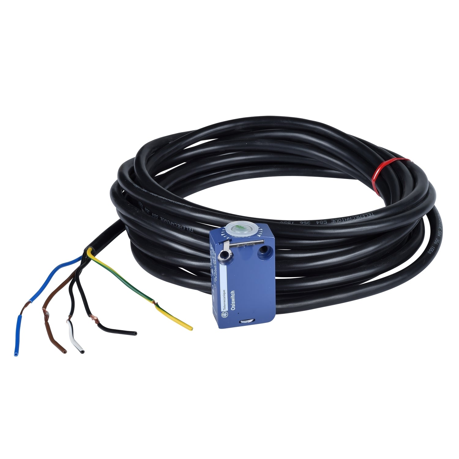 Cuerpo de Fin de Carrera con Contactos de Acción Instantánea NC+NA  de Marca Schneider Electric de Serie OsiSense XC (ZCMD21L1). Es Precableado 1 Metro y Compatible con XCM D.